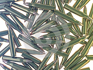 Many ammunition bullets pattern background. 3D
