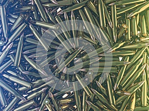 Many ammunition bullets pattern background. 3D