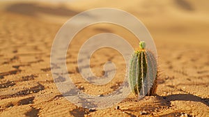 Many beautiful cacti in nature. Selective focus.