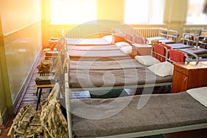 many beds in the military barracks of ukraine