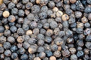 many black peppercorns