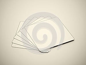 Many blank card rendered