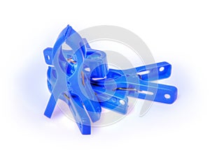 Many blue clothespeg