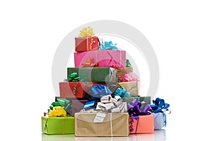 Many box in gift wrapping