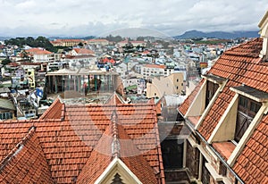 Many buildings in Dalat, Vietnam