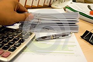 Many business document waiting the management to sign