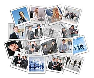Many business photos, collage