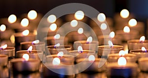 Many candlelight in shallow depth of field