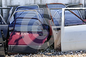 Many car doors for aftermarket.