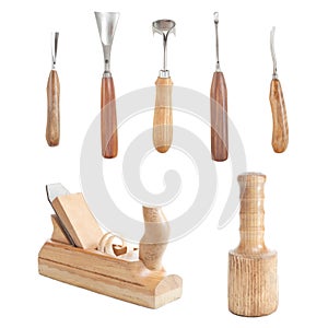 Many carpentry tools