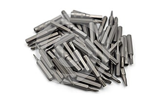 Many changeable screwdriver bits