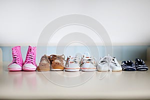 Many children's shoes photo