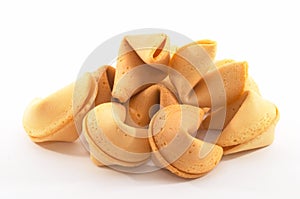 Many Chinese fortune cookies photo