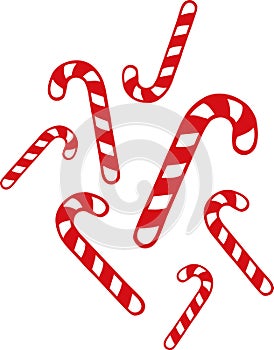 Many christmas candy canes