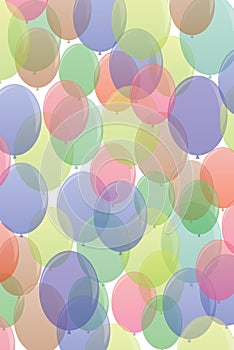 Many-colored ballons in seamless pattern