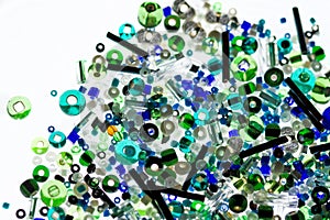 Many-colored beads