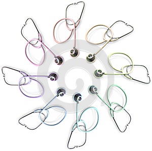 Many Colored Stethoscopes photo