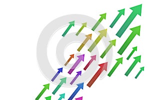 Many colorful arrows