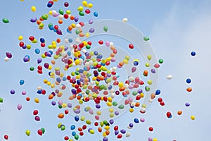 Colorful baloons in the sky