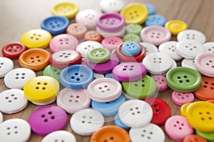 Many colorful buttons