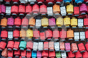 Many colorful chinese lanterns, China