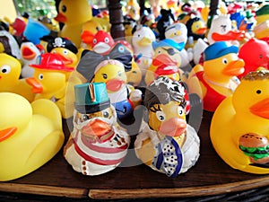 Many colorful squeaky-duckies - Thailand