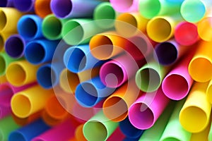 Many colorful straws as sign for heterogeneity or teamwork.