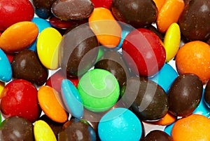 Many colourful candy
