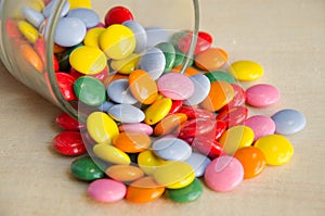 Many colourful candy
