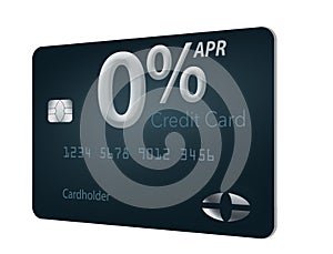 Many credit card offers now include zero percent annual percentage rate for 12-15 months and this generic mock card illustrates