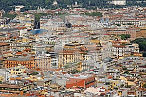 Many crowded houses seen from the top of the great metropolis of photo