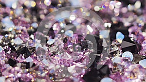 Many dark purple diamond background, shallow depth of field