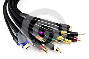 Many Different Audio & Video Cables photo