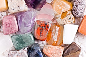 Many different natural stones