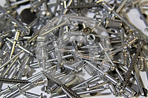 Many different rivets and screws