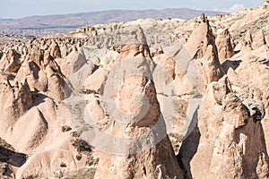 Many different rock formations and small fairy chimneys at Devrent Valley  in Goreme, Cappadocia,Turkey