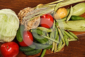 Many different vegetables