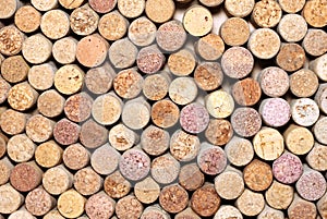 Many different wine corks