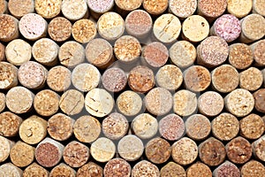 Many different wine corks