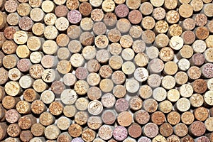 Many different wine corks