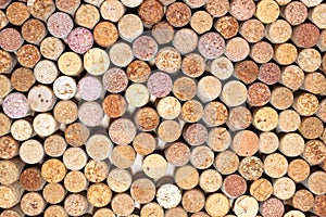 Many different wine corks