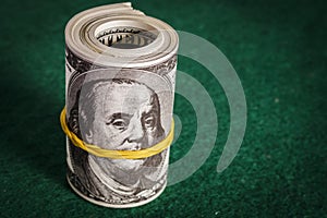 Many Dolars on the table