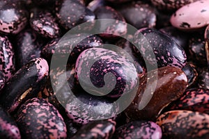 Many dry kidney beans as background, closeup