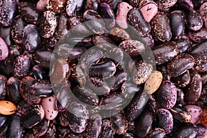 Many dry kidney beans as background, top view