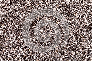 Many dry seeds of Chia (salvia hispanica) plant