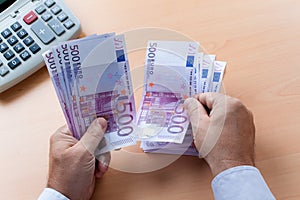 Many Euro Banknotes