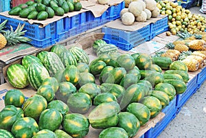 Many exotic fruits and vegetables on market