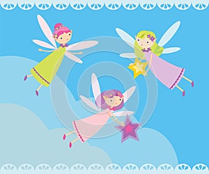 many fairies flying