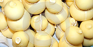 many forms of caciocavallo cheese dop sale in market