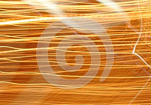 Many gold orange color light moving horizontal for background